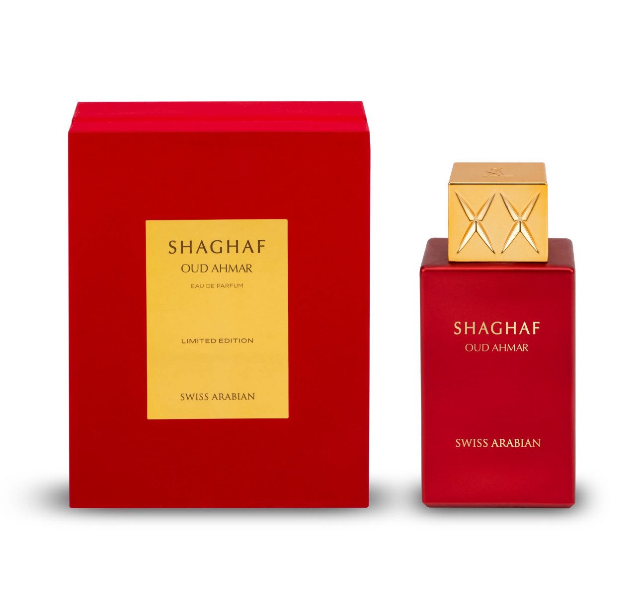 Swiss Arabian Eau de Parfum Shaghaf Oud Ahmar Luxury EDP Spray Fragrance 2.5 oz, Starke Sillage & lange Haltbarkeit