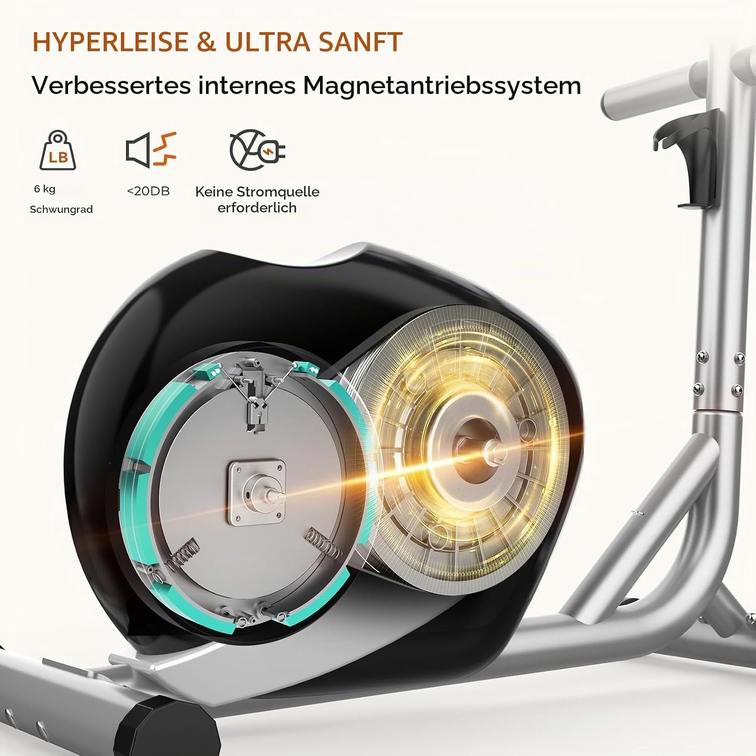 Dripex Crosstrainer Dripex Crosstrainer für Zuhause mit 16 Widerstandsstufen – Bild 5 von 5