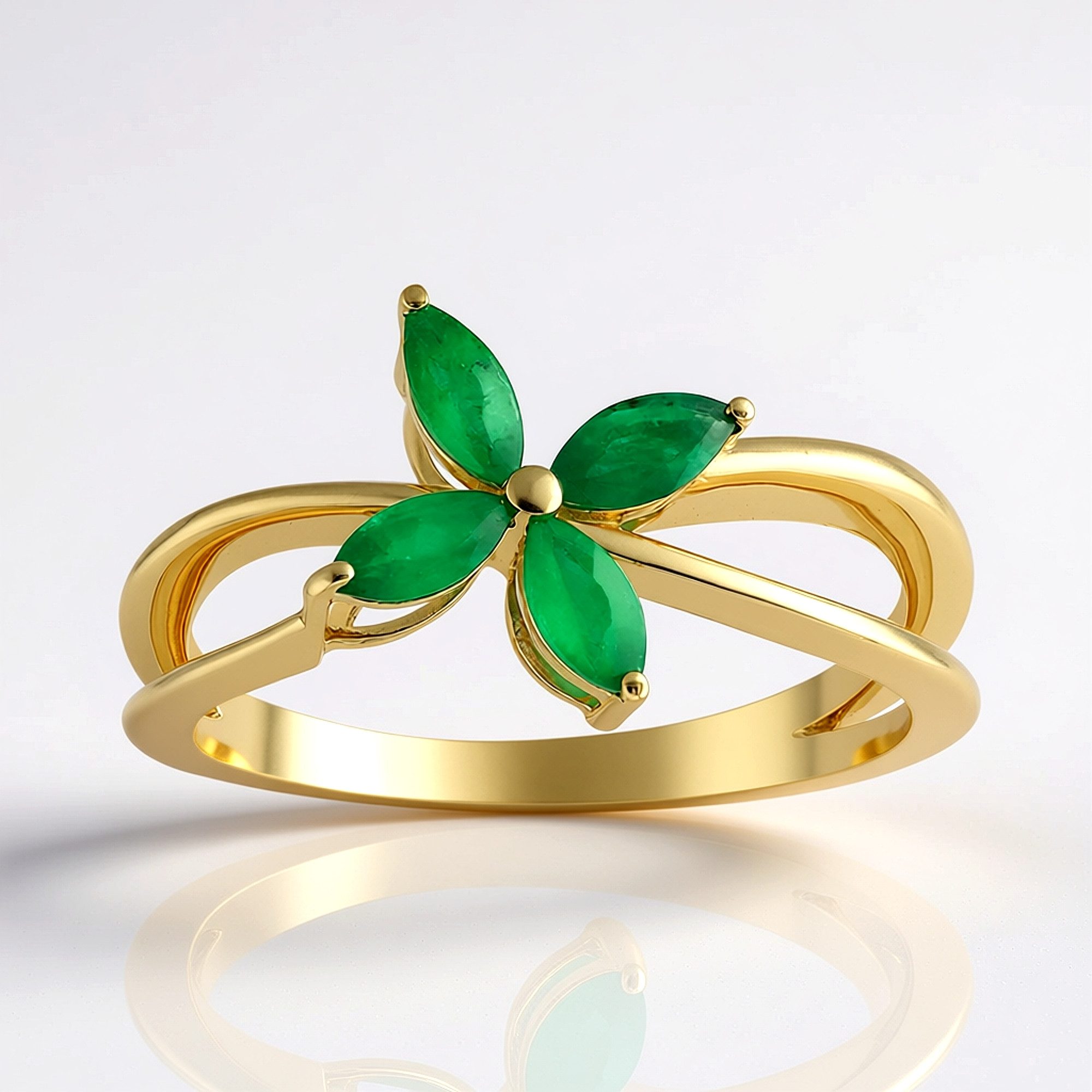Cavill Goldring Nova Era Smaragd Gold Ring (1-tlg)