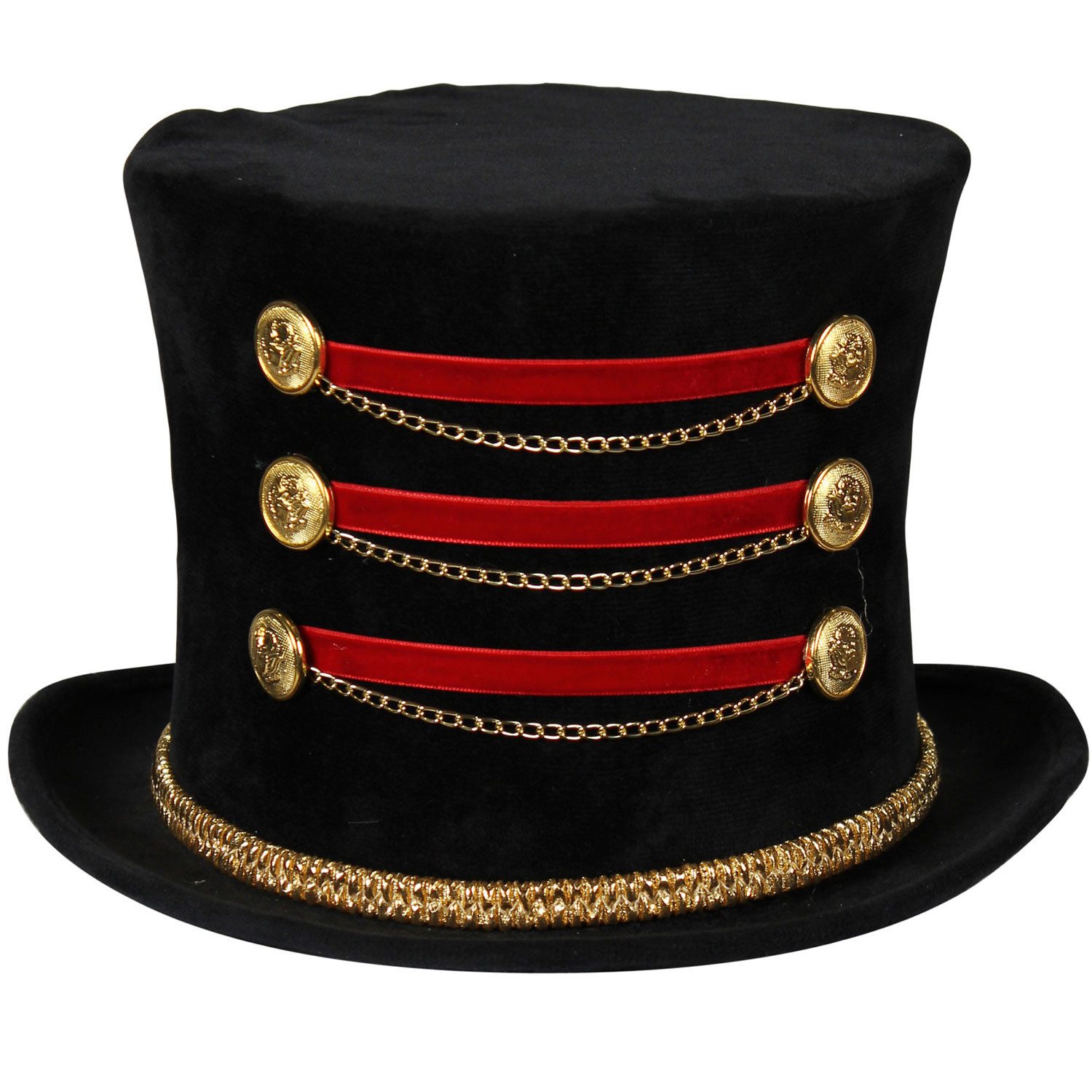 thetru Kostüm Zylinder 'Magic Circus', Schwarz Rot günstig online kaufen
