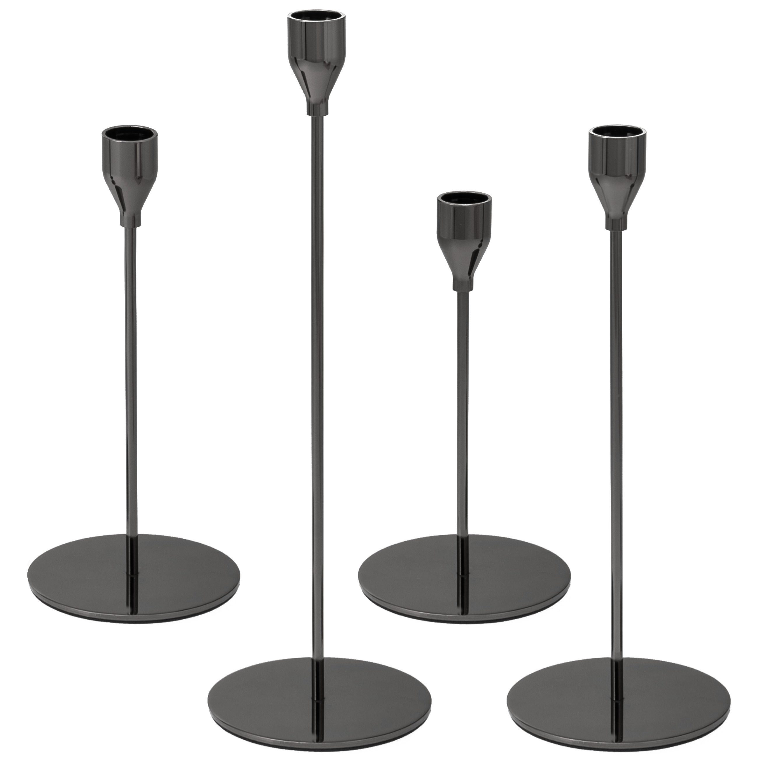 bremermann Kerzenhalter 4er-Set Kerzenhalter, Kerzenständer für Stabkerzen, Metall, roségold (4 St)