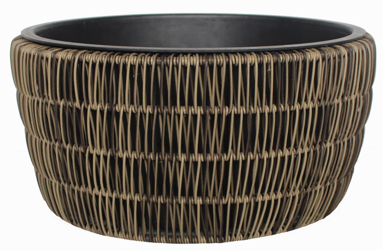 Trend Line Pflanzschale TrendLine Polyrattan Schale Ø 44 x 21 cm mit