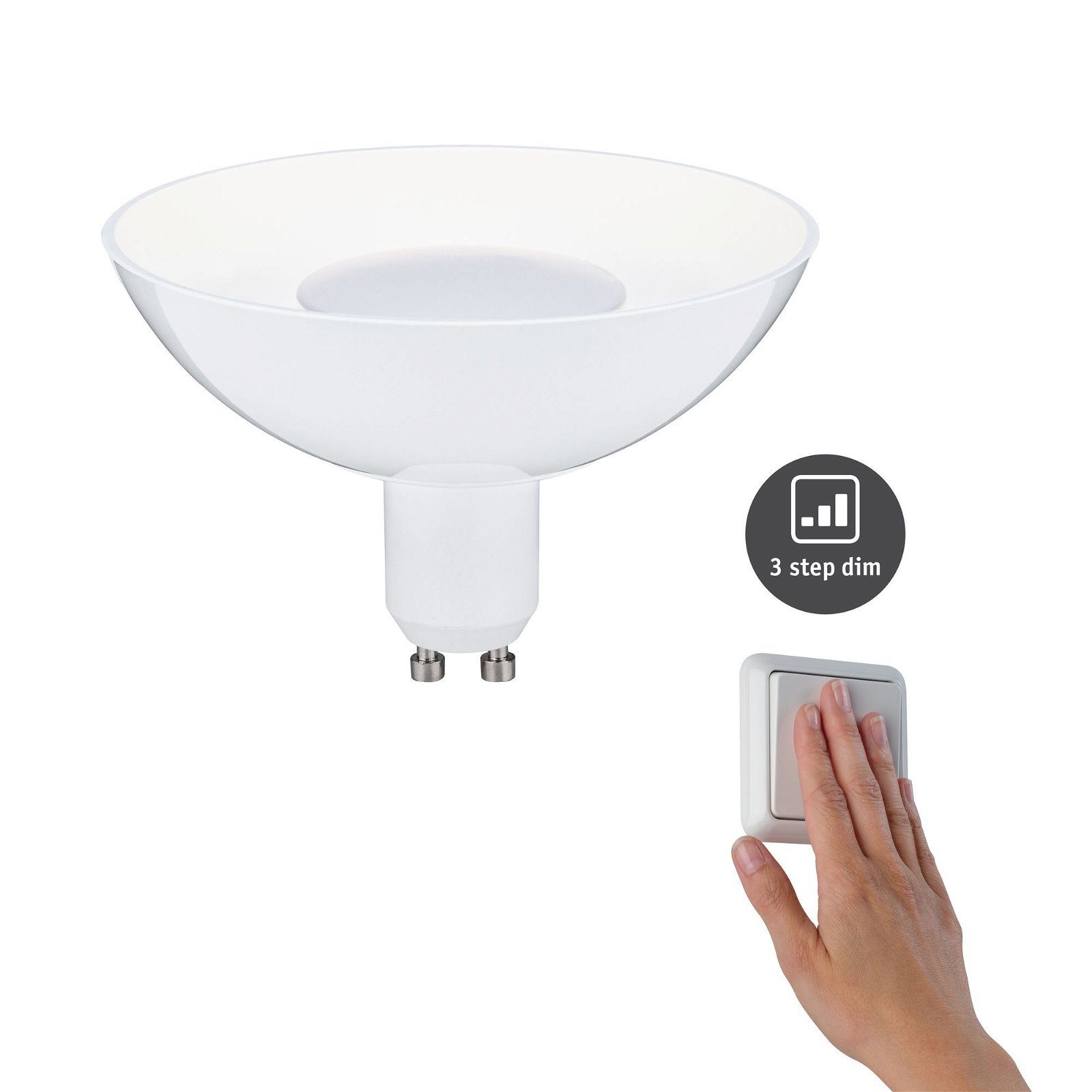 Paulmann LED-Leuchtmittel 360lm 4,9W schwarz/weiß 230V, 1 St., Warmweiß