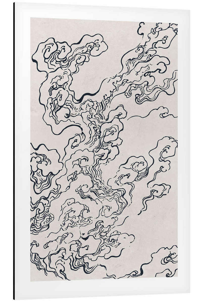 Posterlounge Alu-Dibond-Druck Mori Yūzan, Wolken, Wohnzimmer Maritim Illustration