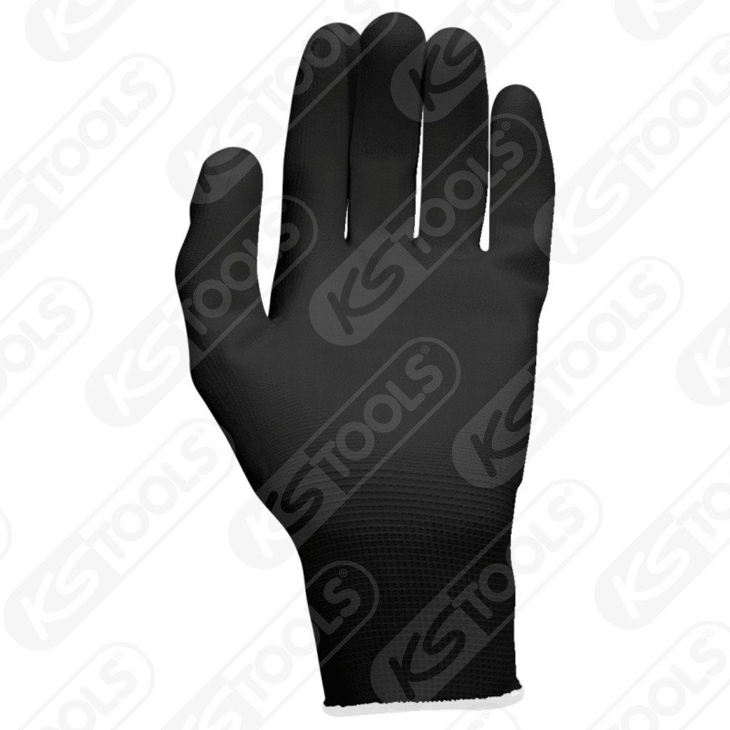 KS Tools Montagewerkzeug KS-Tools Mikro-Feinstrickhandschuhe, schwarz, XL, 12 Paar, 310.0475