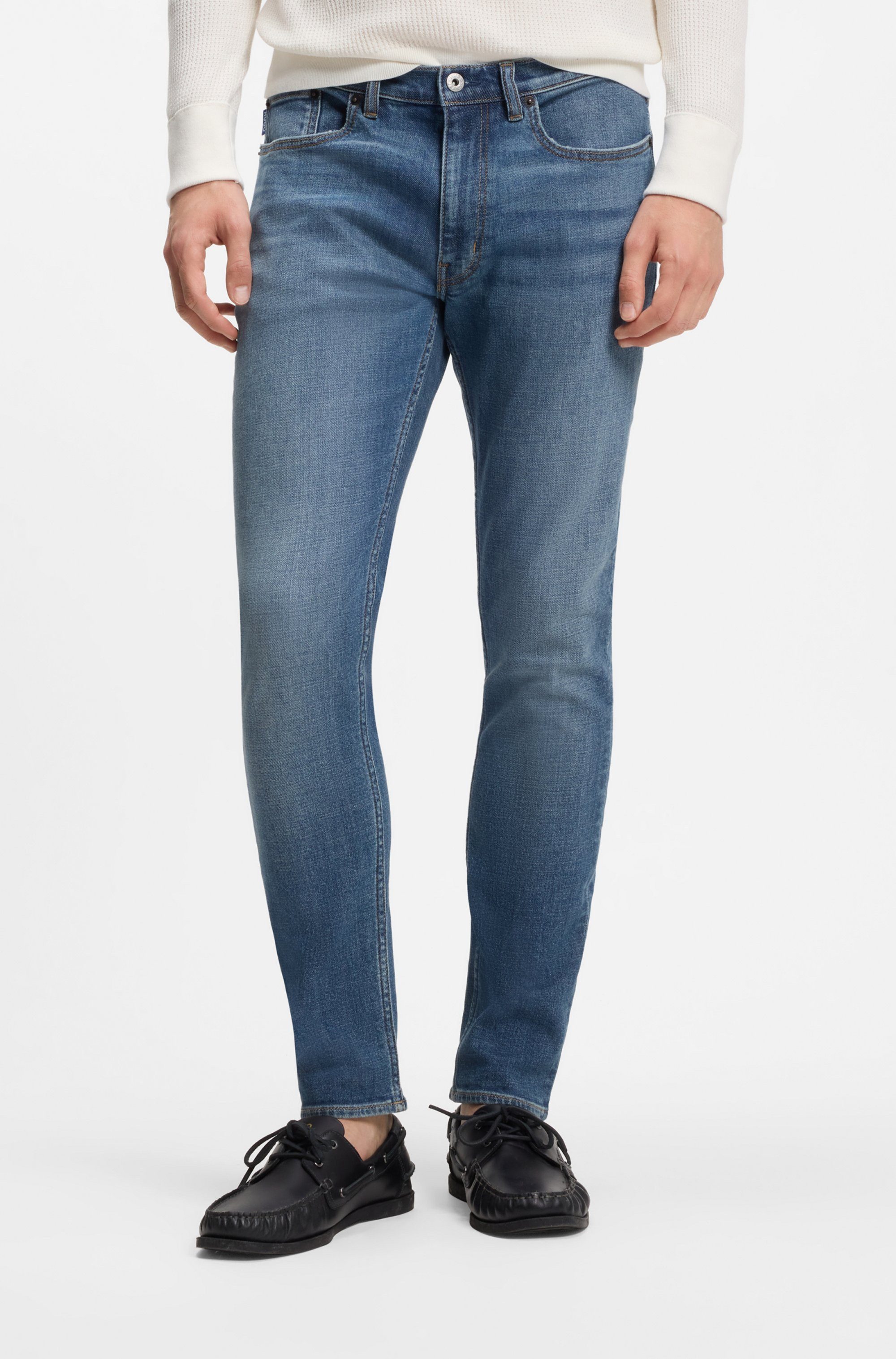 HUGO 5-Pocket-Jeans Zane Extra-Slim Fit, Baumwoll-Stretch, stone washed