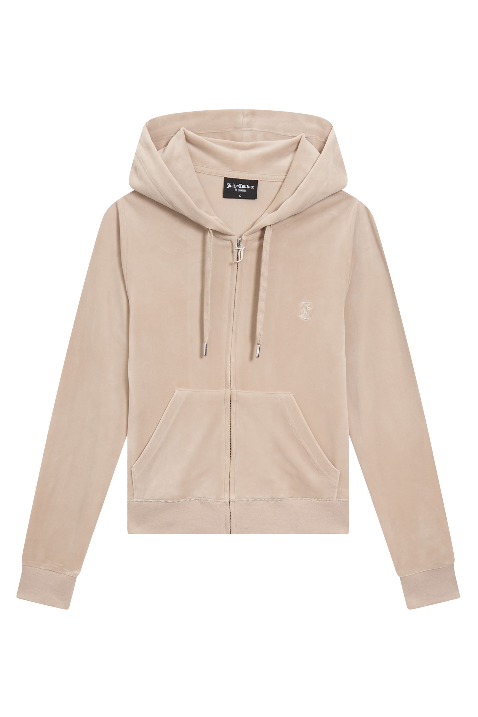 Juicy Couture Kapuzennickijacke ROBERTSON HOODIE.. Damen Trainingsjacke Damen, Sweatjacke mit Kapuze, Velour, mit Glitzer, Sale