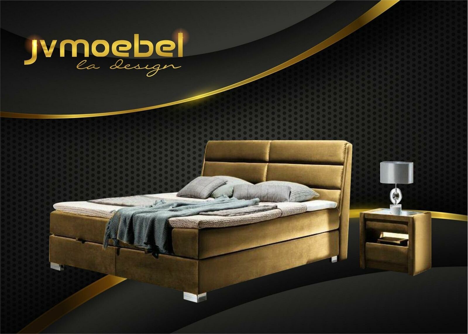 JVmoebel Bett, Bett Textil Schlafzimmer Design Möbel Moderne Luxus Betten Braun