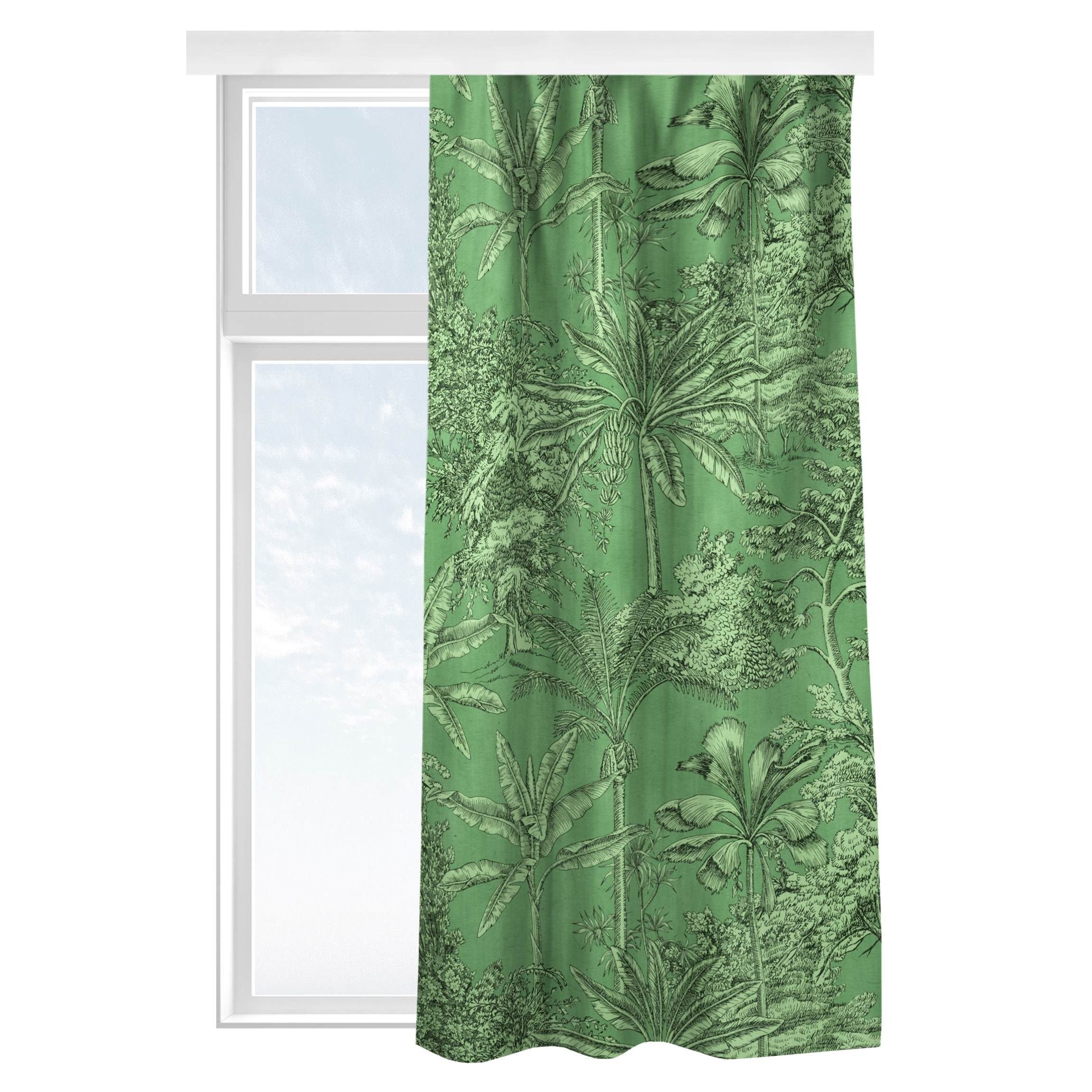Bilderdepot24 Vorhang Gardine Natur Tropisch Kupferstichanmutung günstig online kaufen