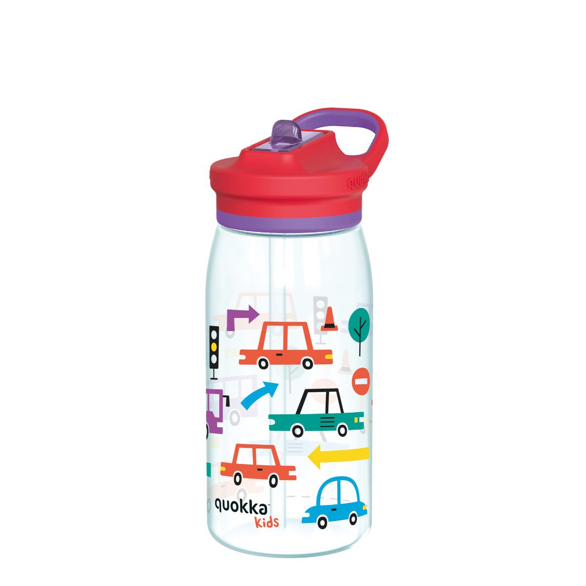 Quokkabottle Trinkflasche Quokka Glow Kids Flasche CARS 580 ml mit Tragekupplung