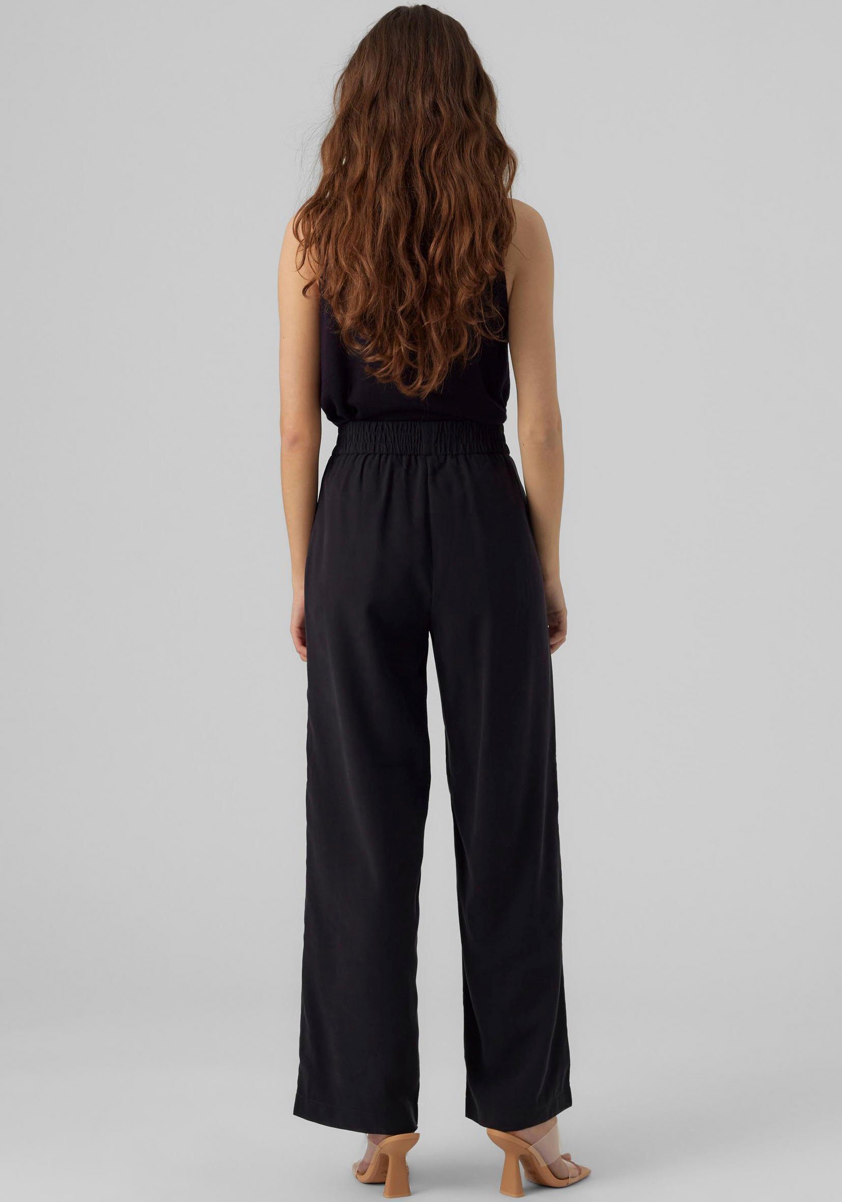 NOOS Vero Black Schlupfhose PANT VMCARMEN Moda HW WIDE PULL-ON