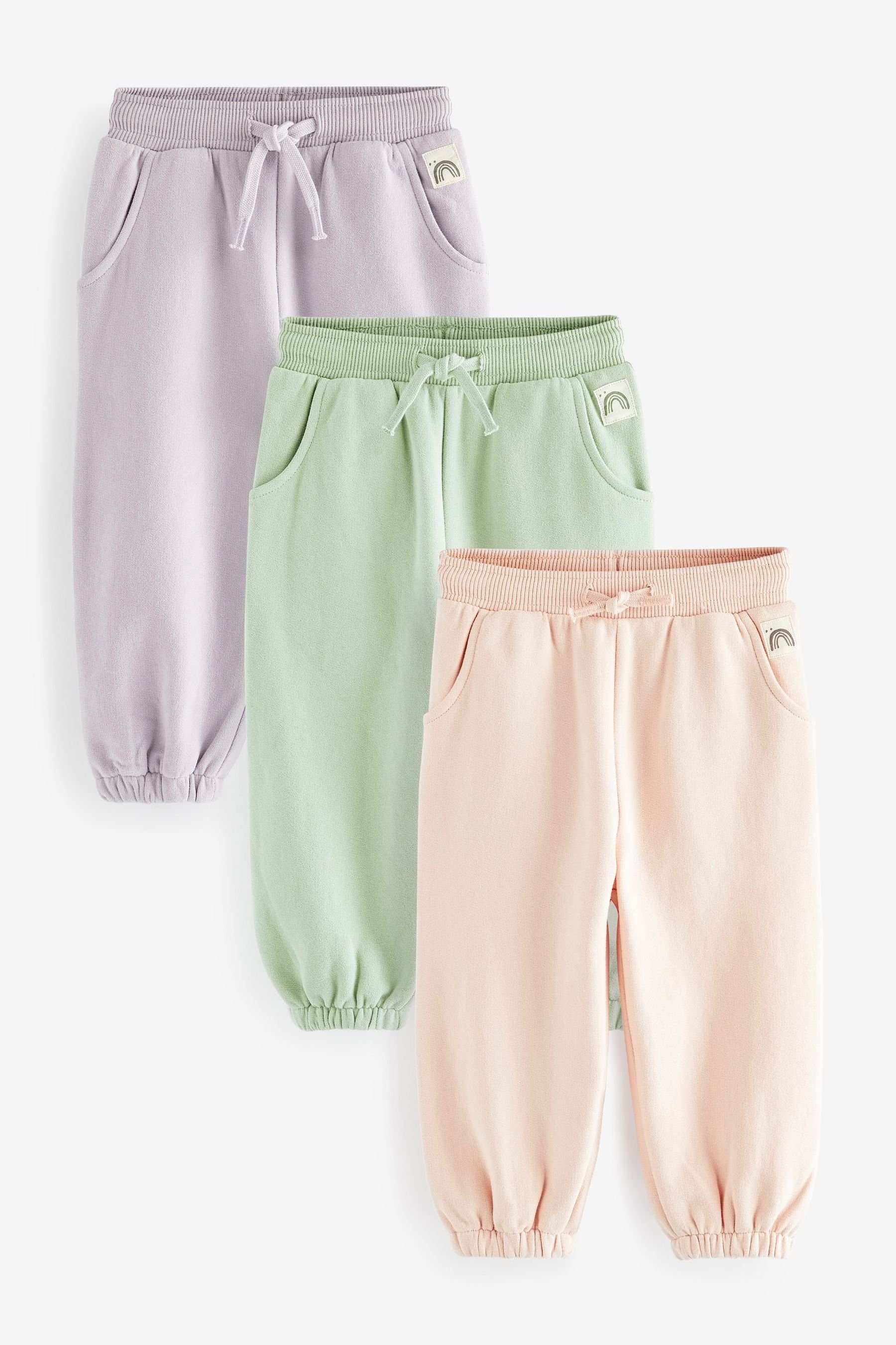 Next Jogginghose Jogginghosen, 3er-Pack (3-tlg) Lilac/Green/Pink