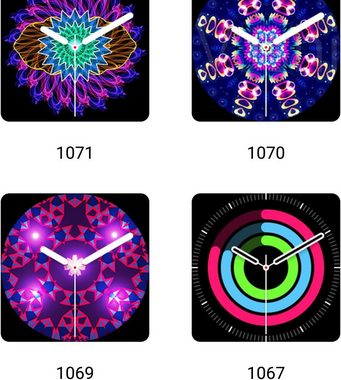 Atlanta Smartwatch (1,18 Zoll, Android, iOS), Fitnesstracker mit Herzfrequenz Puls Blutdruck Schlaf Farbdisplay