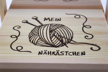 Sendez Nähkästchen XXL Nähkasten mit Motiv Nähzeug Nähkorb Nähkästchen Handarbeit