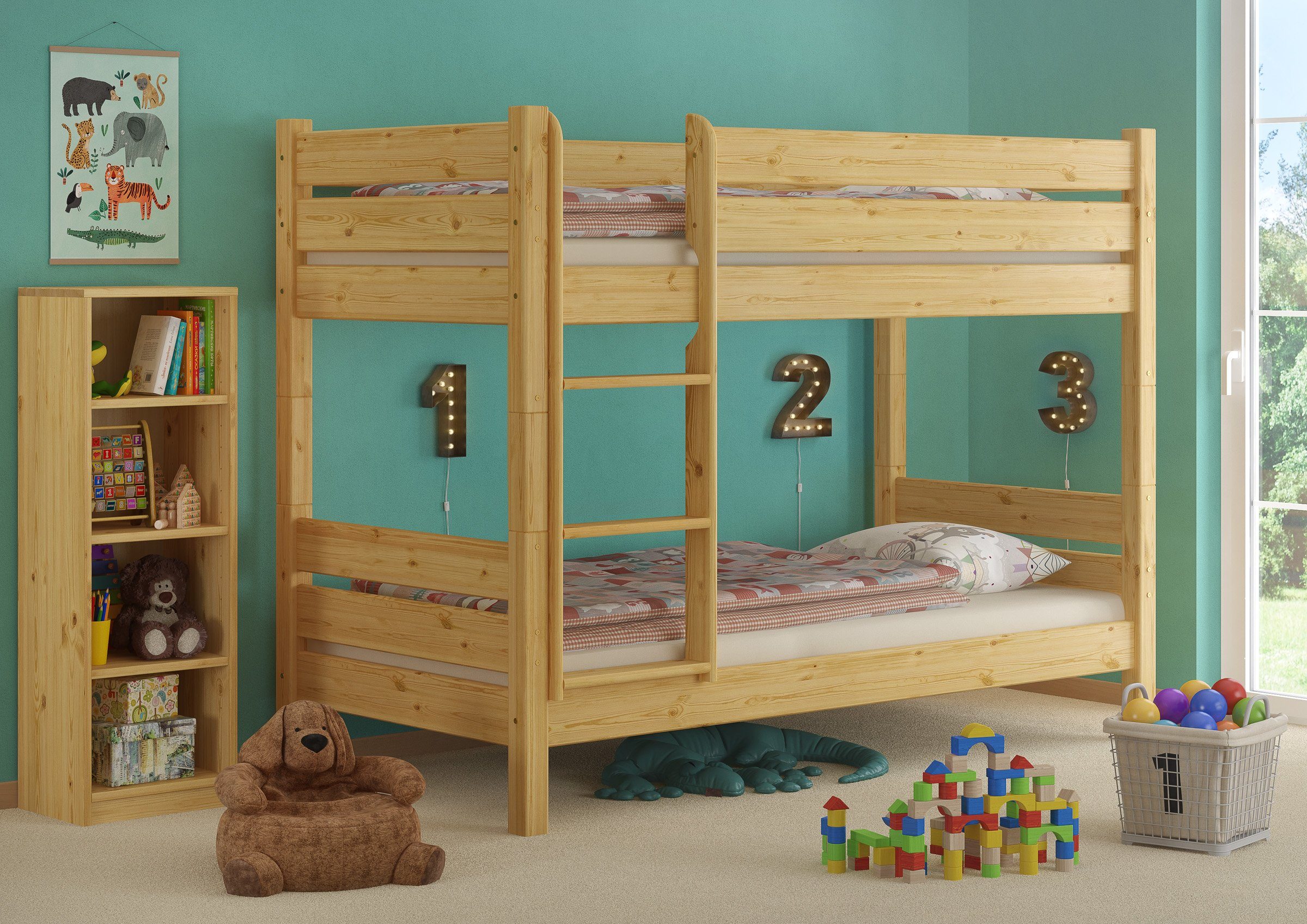 Rollroste Matratzen Kinderetagenbett Etagenbett und 90x200 mit teilbar ERST-HOLZ