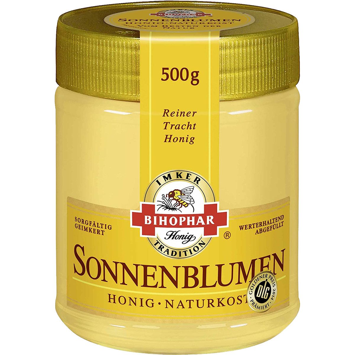 BIHOPHAR Honig, Bihophar Sonnenblumen Honig cremig ein reiner Tracht Honig 500g