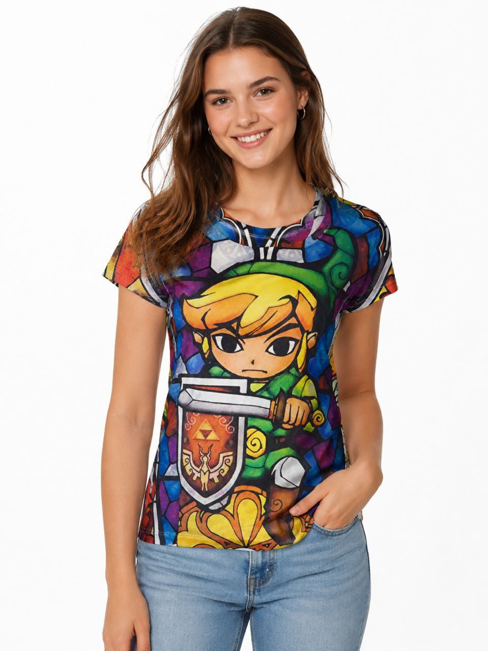 The Legend of Zelda Print-Shirt Nintendo The Legend of Zelda Damen T-Shirt Sublimation M lizenziert Zelda Damen Merch T-Shirt