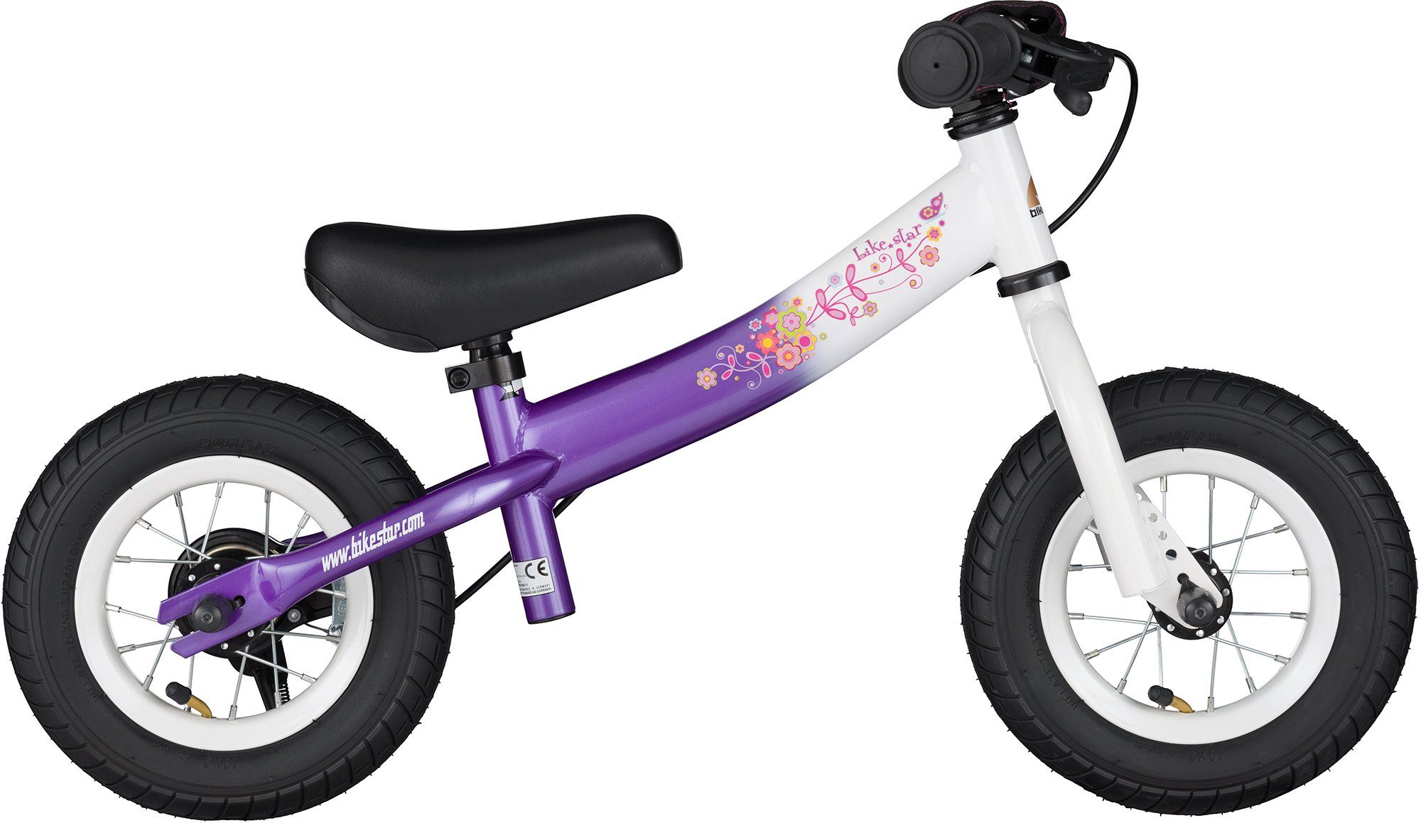 Bikestar Laufrad BIKESTAR Kinderlaufrad ab 2 Jahre 10 Zoll Flex 10 Zoll lila/weiß | Fahrradlaufräder