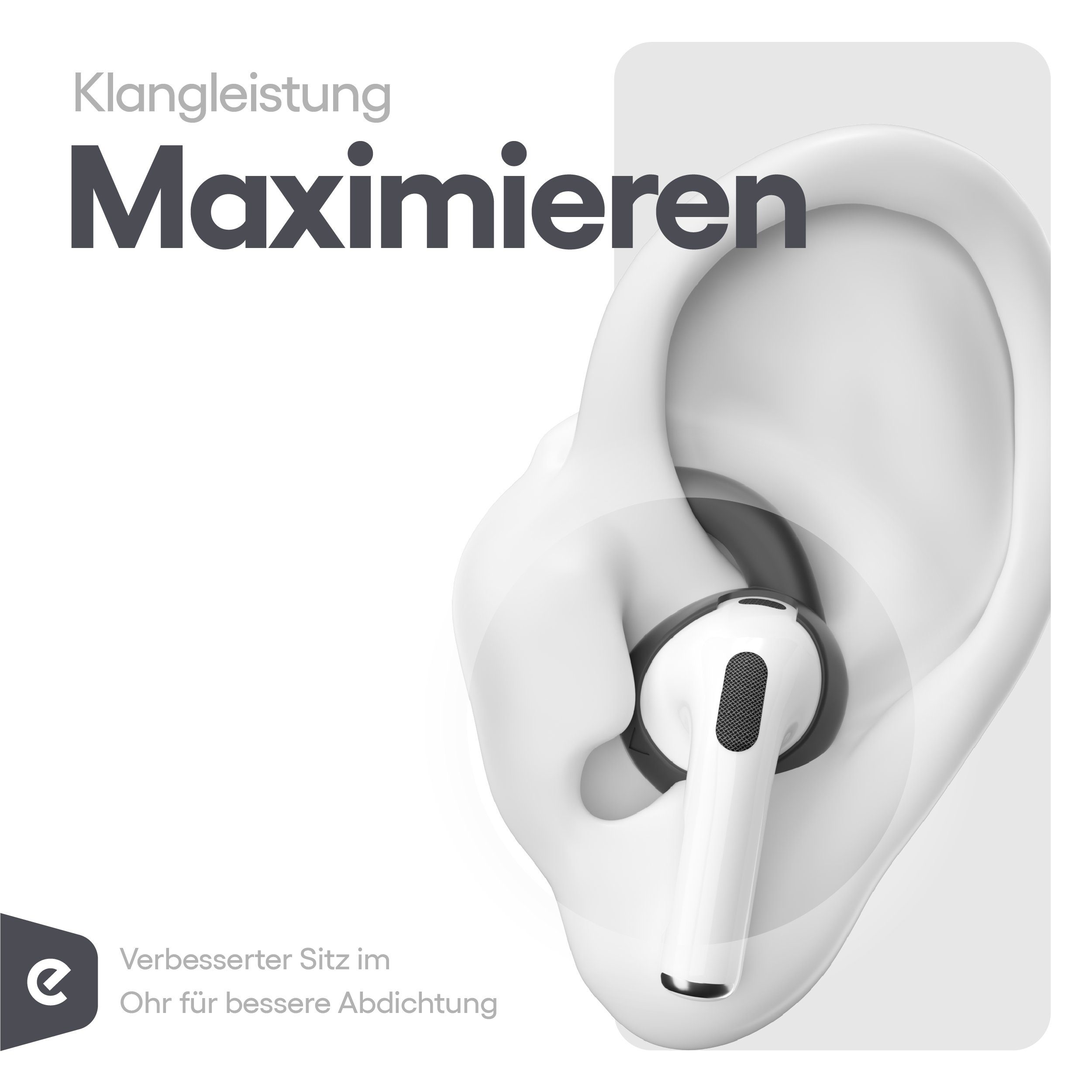 KeyBudz EarBuddyz Ohrhaken für AirPods 3 Ohrpolster (Sicherer Halt für Apple AirPods 3)