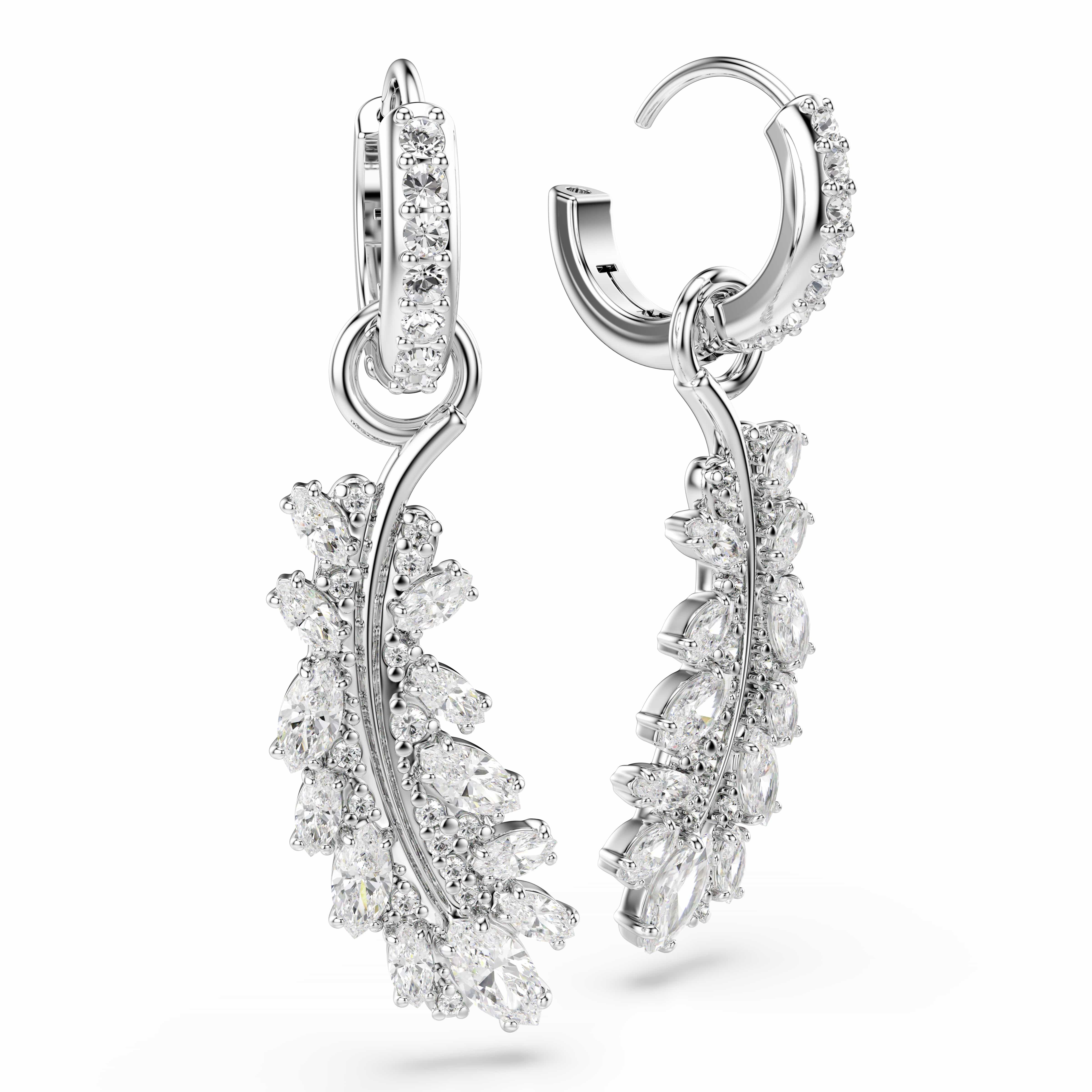 Swarovski Paar Creolen Schmuck Geschenk VIENNA Ohrringe, mit Swarovski® Kristall - Einhänger abnehmbar