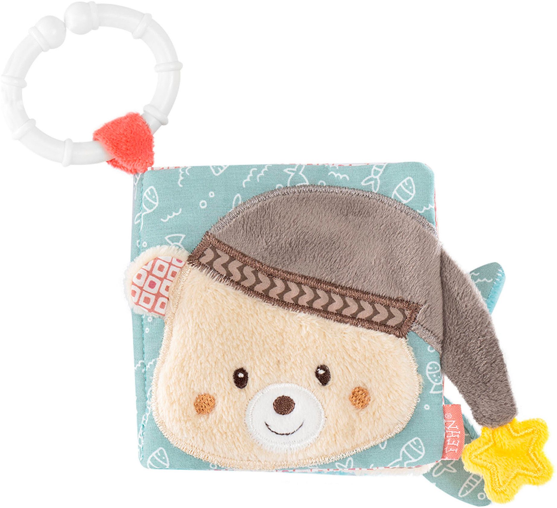 Fehn Greifspielzeug Bruno, Stoffbuch, mit Ring zur Befestigung an Kinderwag günstig online kaufen