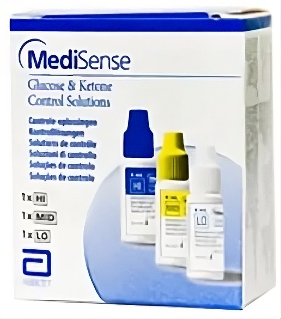 Blutzucker-Teststreifen Medisense Kontrolllösung Gluk.+Ketone H/M/N 3x4ml