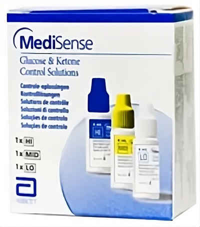 Blutzucker-Teststreifen Medisense Kontrolllösung Gluk.+Ketone H/M/N 3x4ml, Kombi-Set 3-St., Funktionskontrolle, Glukosekonzentration, Ketone Diabetesüberwachung