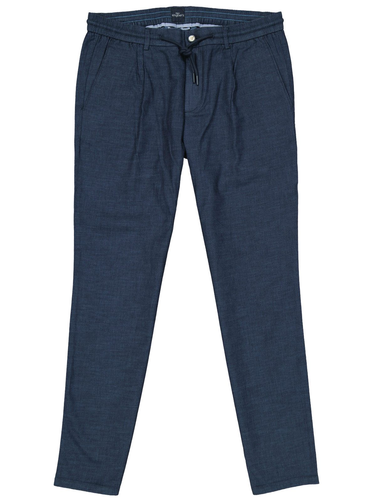 Engbers Chinohose Herren Chino in Leinenoptik, Marineblau – Bild 4 von 5