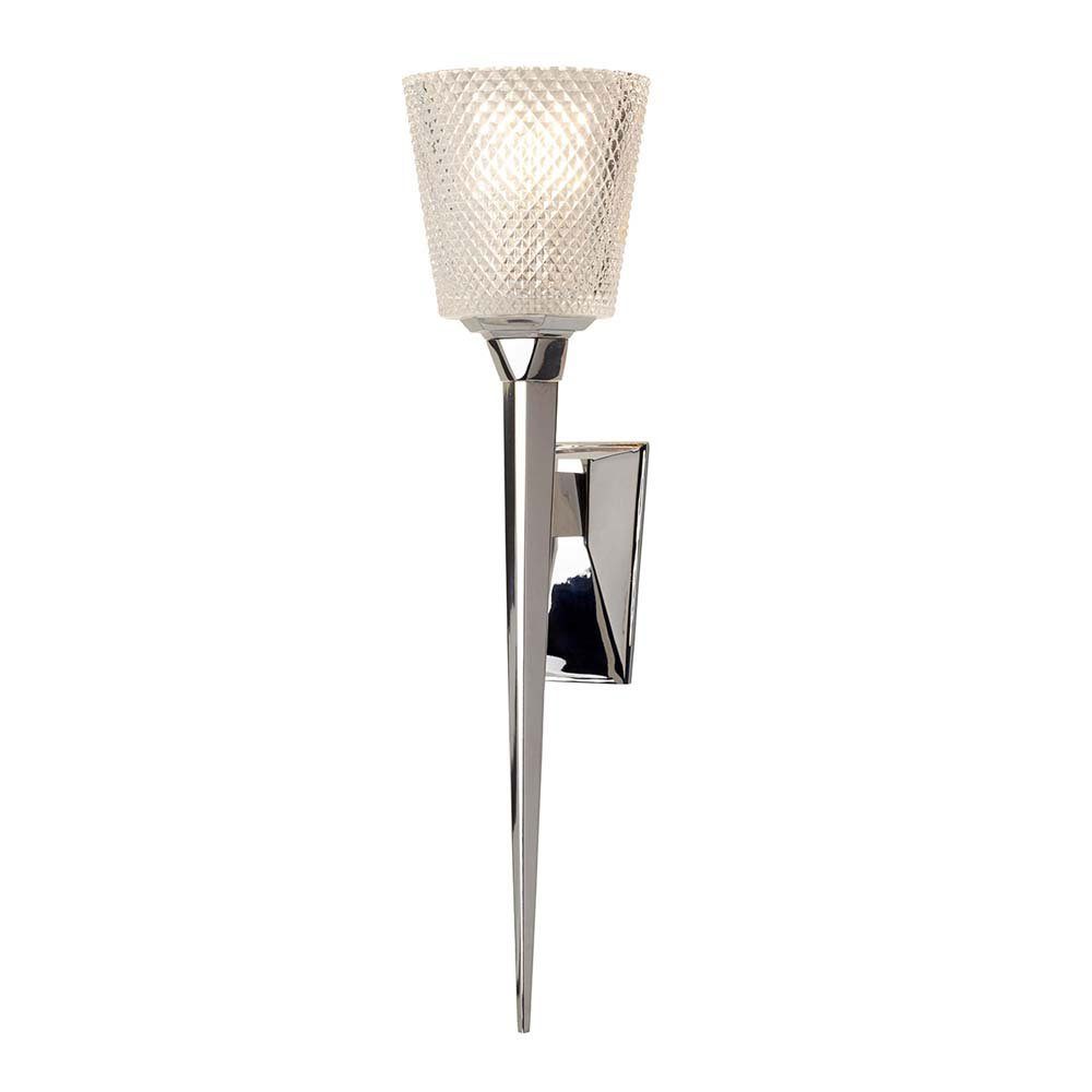 Elstead LIGHTING LED Wandleuchte, Leuchtmittel inklusive, Warmweiß, Wandleuchte Lampe Fackelleuchte LED Treppenhauslampe Flurleuchte Chrom