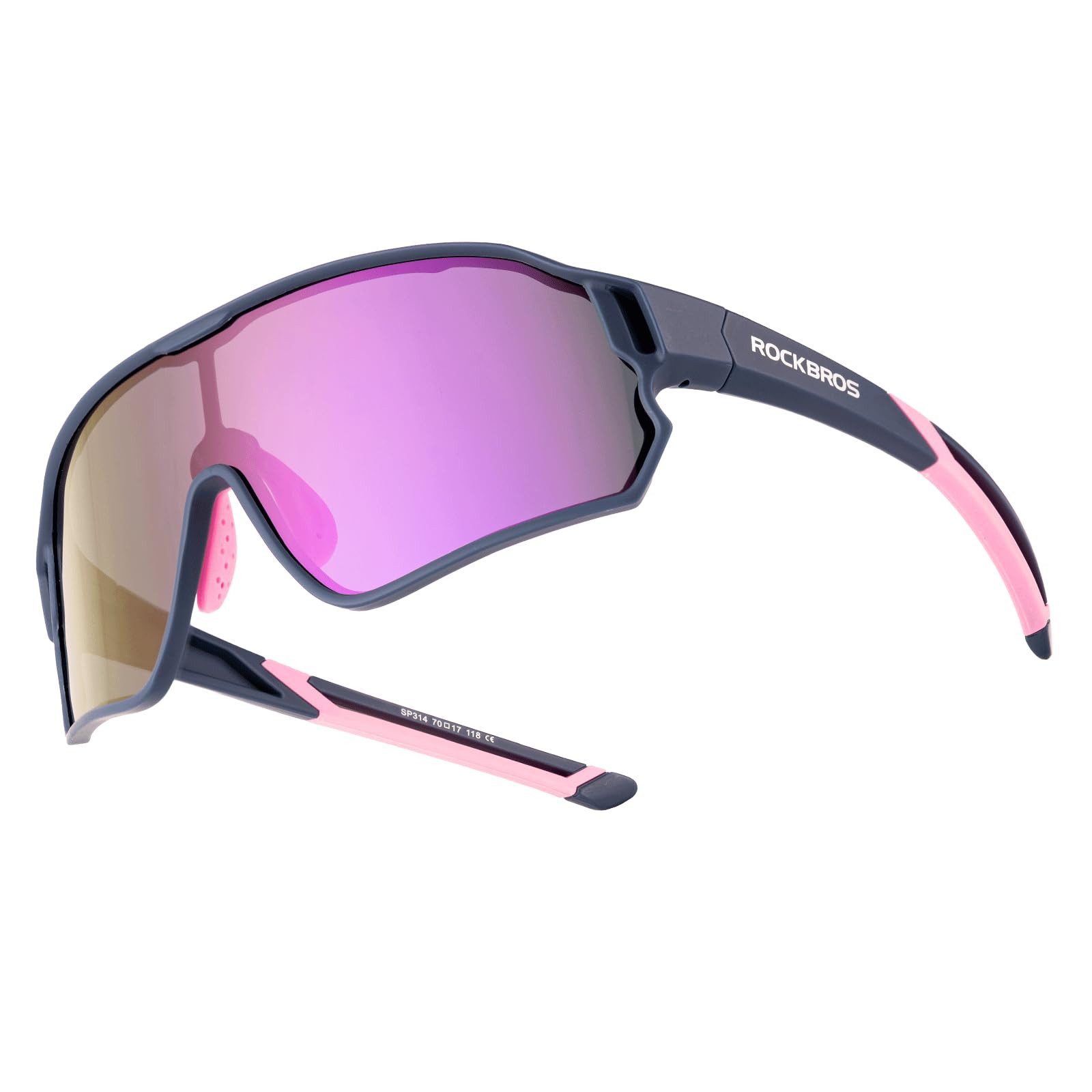 ROCKBROS Fahrradbrille Sportbrille Kinder Jugendliche Outdoor Radfahren TR90 Rahmen, selbsttönend, UV400 Schutz, photochrome Gläser, leicht, rutschfest