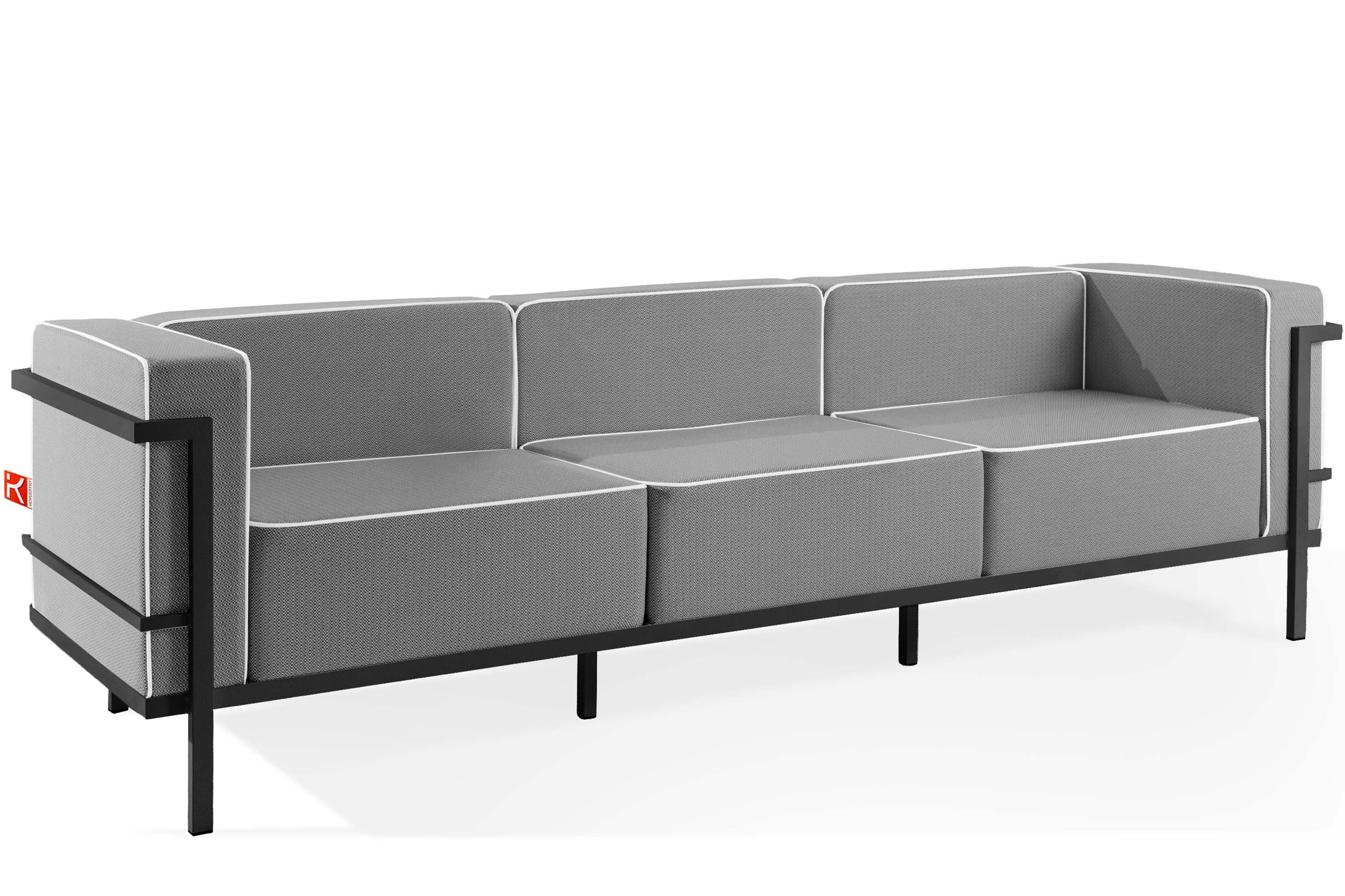 KONSIMO® Loungesofa TRIGLO Sofa 3-Personen, Stahlrahmen, handgefertigt, Superrobuste Bezugsstoffe, hergestellt in der EU, Gewicht: 45 kg
