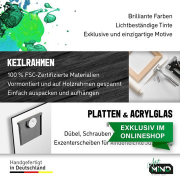 ArtMind XXL-Wandbild Hard work beats talent, Premium Wandbilder als Poster & gerahmte Leinwand in verschiedenen Größen, Wall Art, Bild, Canva