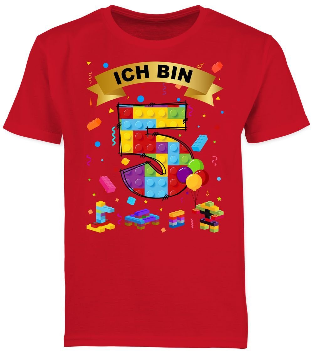 T-Shirt Ich bin 5 Bausteine