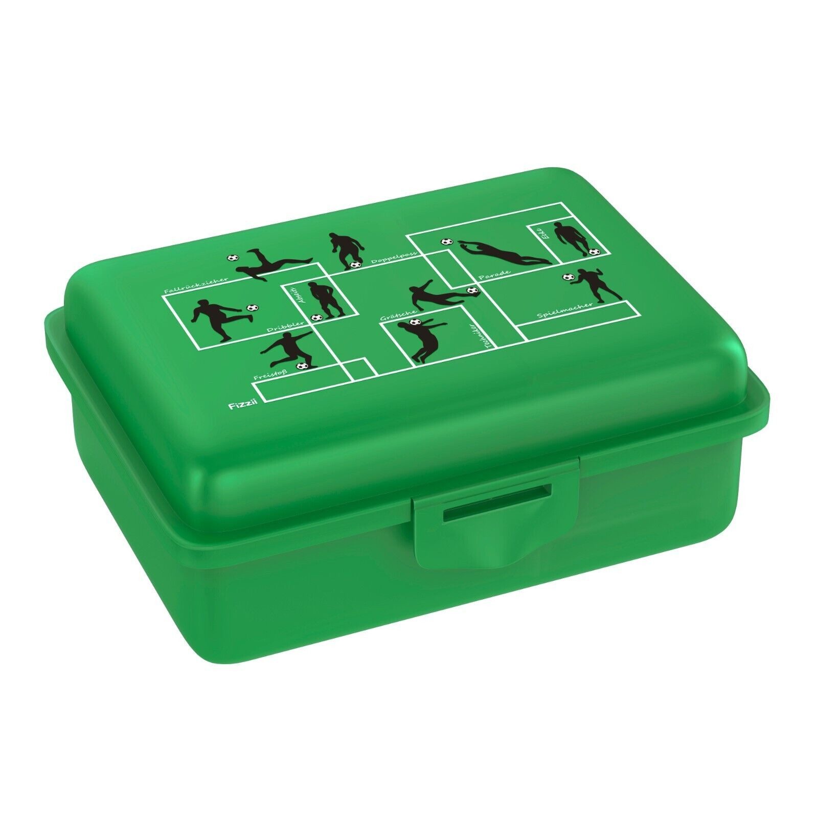 Fizzii Lunchbox bunte Brotdose 18 x 13 x 7 cm, Polyethylen, mit Innengefach zum Rausnehmen