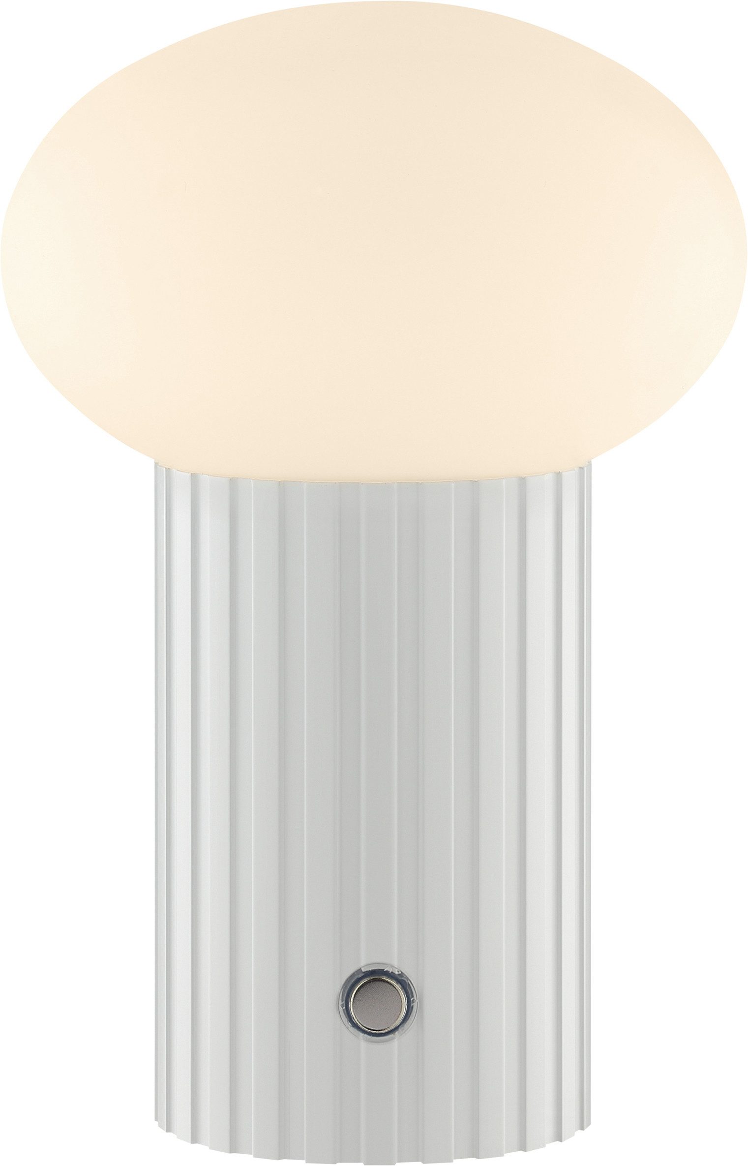 Brilliant LED Tischleuchte Venti, Dimmfunktion, LED fest integriert, Warmweiß, Akku-Leuchte, Ø 12 cm, Höhe 18 cm, 250 lm, Wireless charging o. USB
