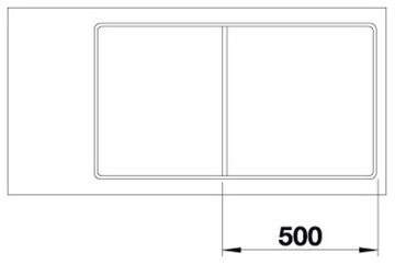 Blanco Granitspüle AXIA III 5 S-F, eckig, 50/91 cm, (1 St), inklusive gratis Glasschneidebrett