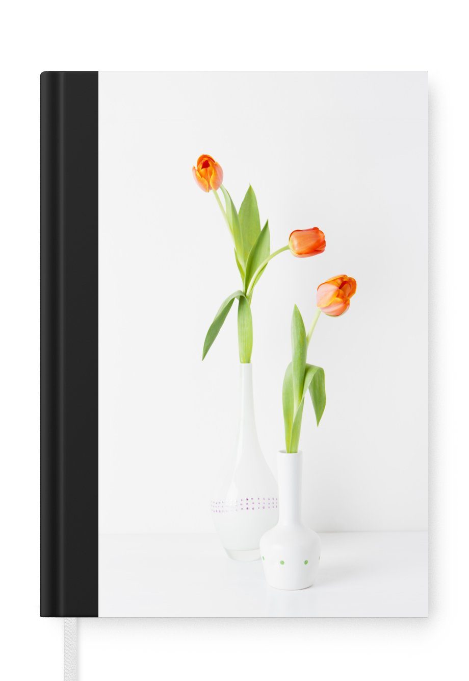 MuchoWow A5, 98 Tulpen Blumen, Journal, - - Merkzettel, Haushaltsbuch Orange Notizbuch Seiten, Notizheft, Tagebuch,