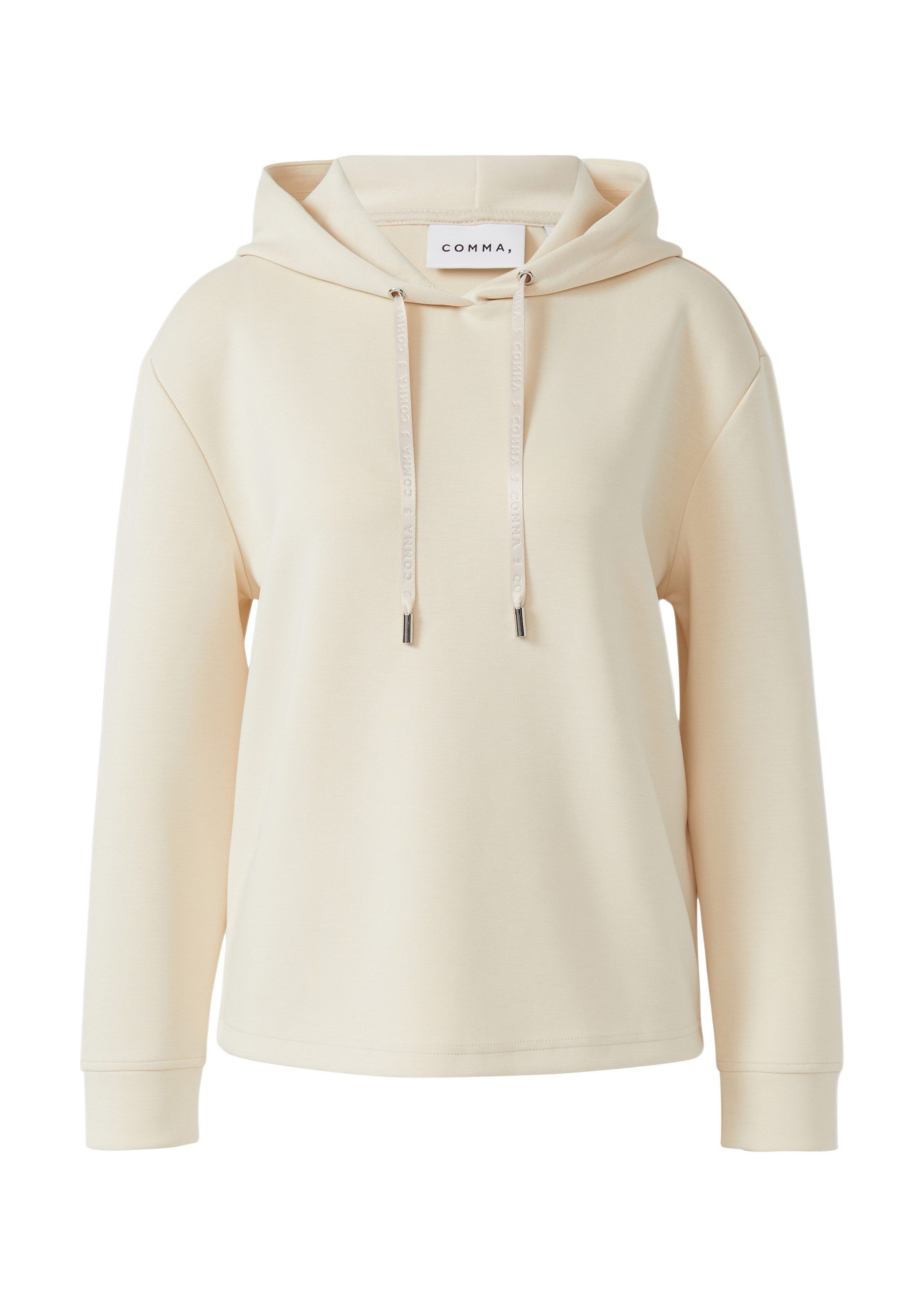 comma Sweatshirt Sweatshirt Scuba-Sweatshirt mit Kapuze günstig online kaufen