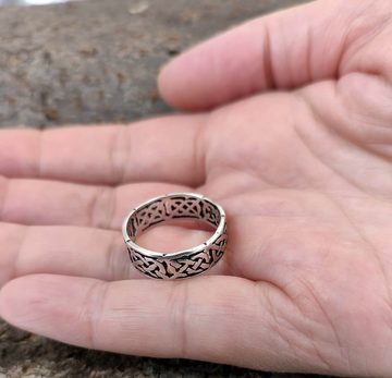 Kiss of Leather Silberring Ring Fingerring Keltenknoten 925 Silber Gr. 46-74 keltische Knoten