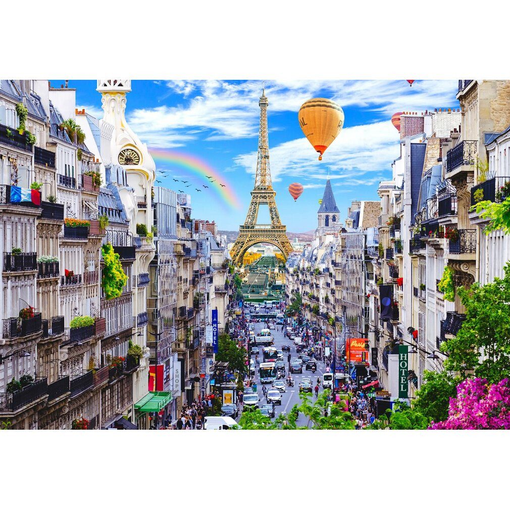 Wooden City Puzzle Holzpuzzle Busy Paris 2in1, 150 Teile ECO, Puzzleteile
