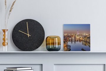 OneMillionCanvasses® Leinwandbild Berlin - Fluss - Stadt, (1 St), Leinwand Bilder für Wohnzimmer Schlafzimmer