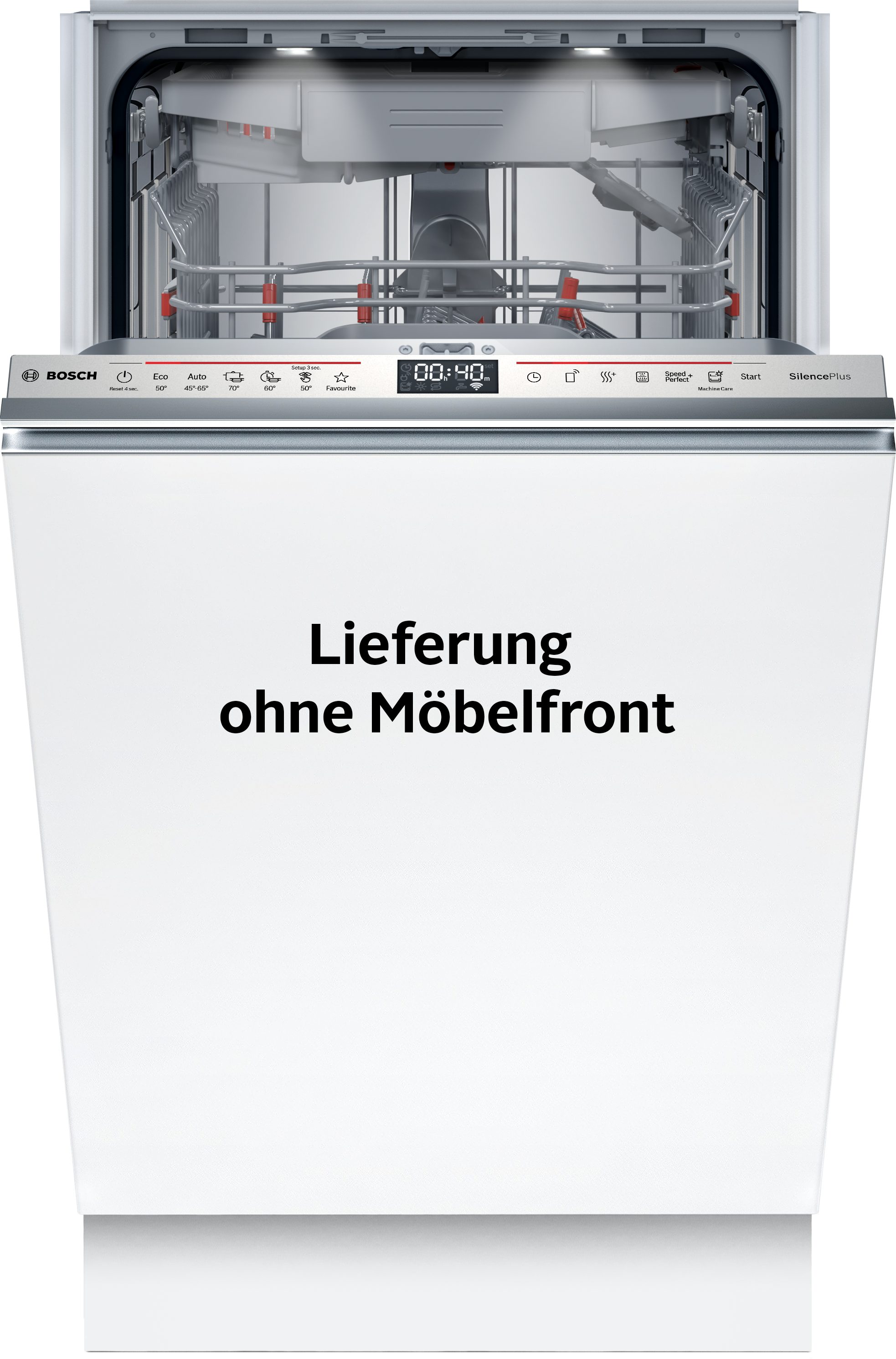 BOSCH vollintegrierbarer Geschirrspüler Serie 6 SPV6EMX09E, 10 Maßgedecke, Time Light - Restzeit wird auf Küchenboden projiziert