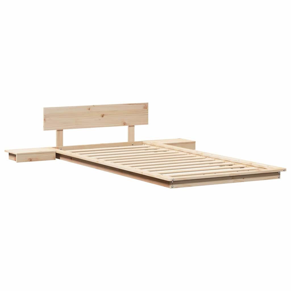 vidaXL Bett Bettgestell Braun 90 x günstig online kaufen