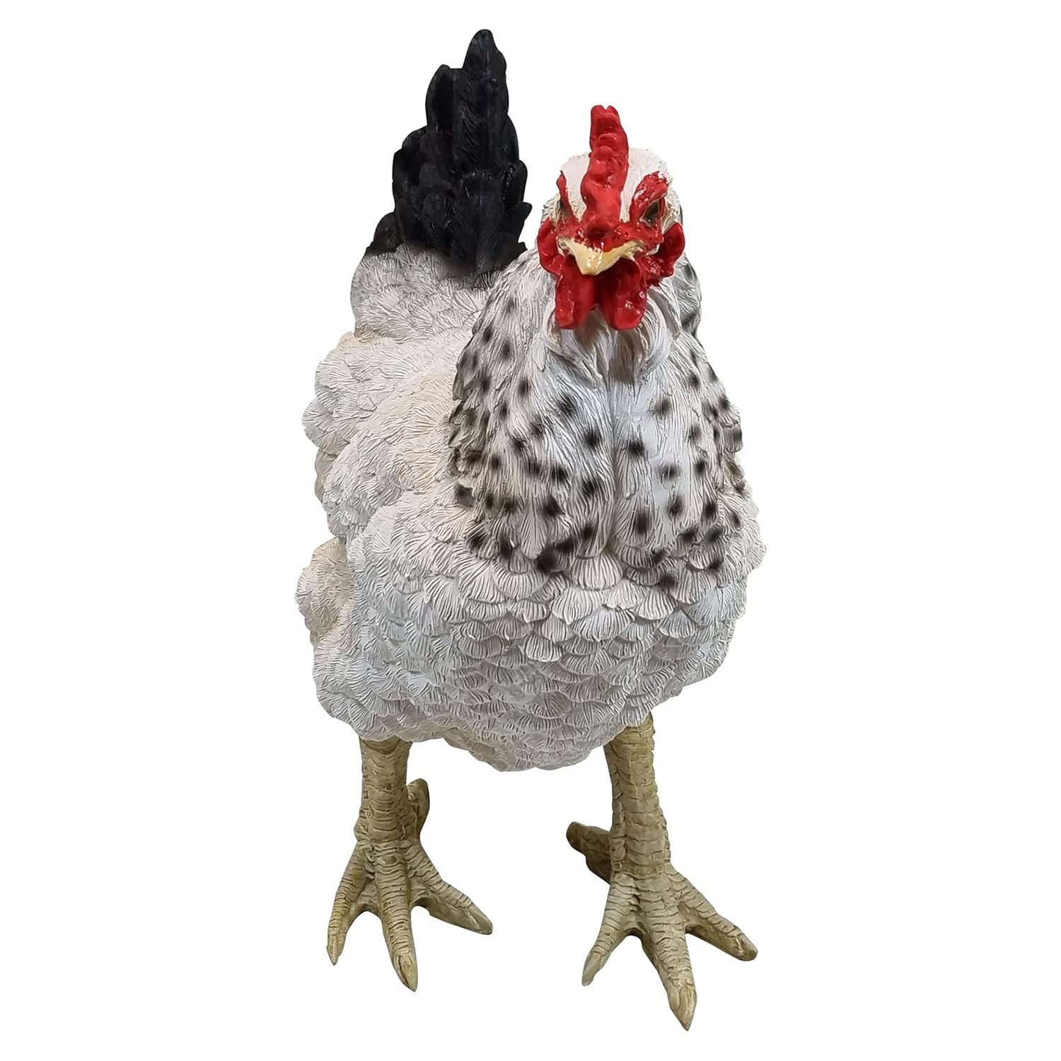 Fachhandel Plus Tierfigur Henne Huhn Eva lebensechte Gartenfigur Tierfigur Gartendeko stehend, handbemalt, jedes ein Unikat