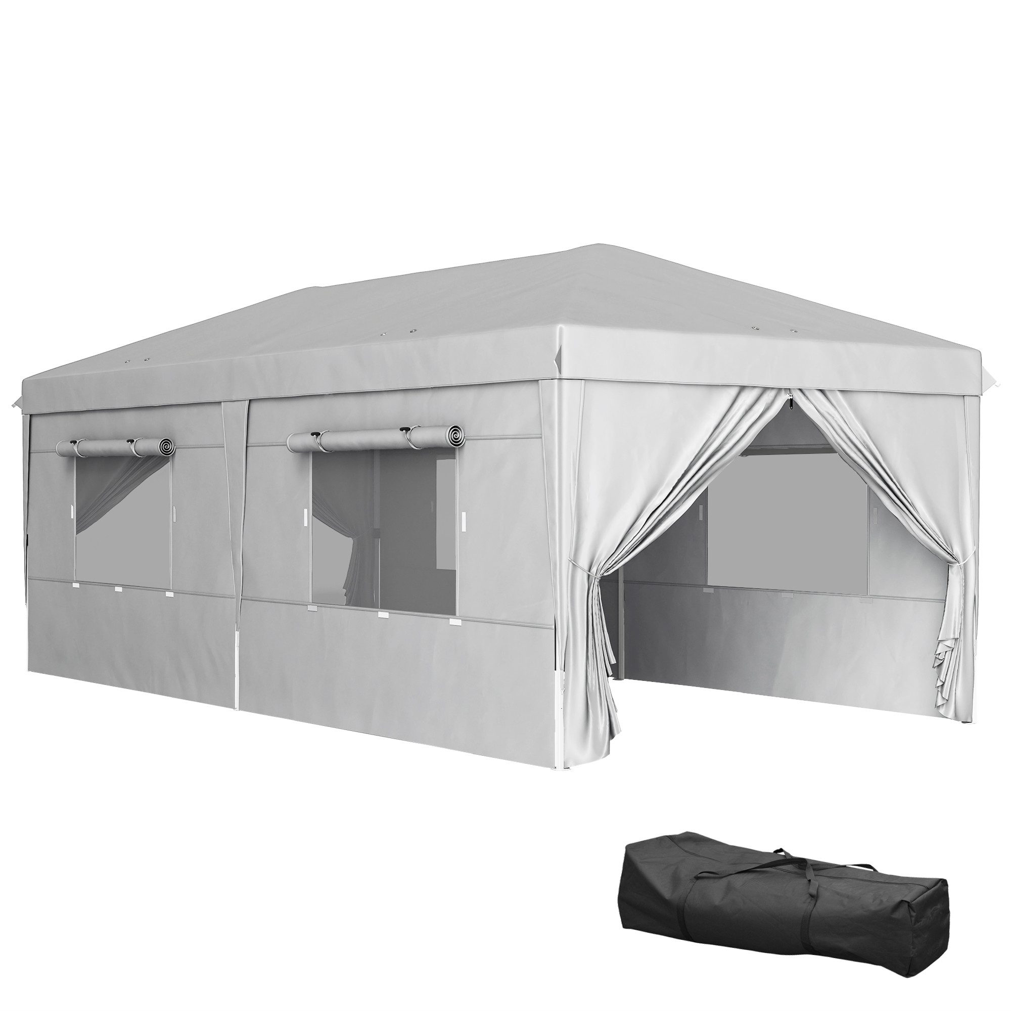 Outsunny Faltpavillon 3x6m, wasserabweisend stabil winterfest, günstig online kaufen