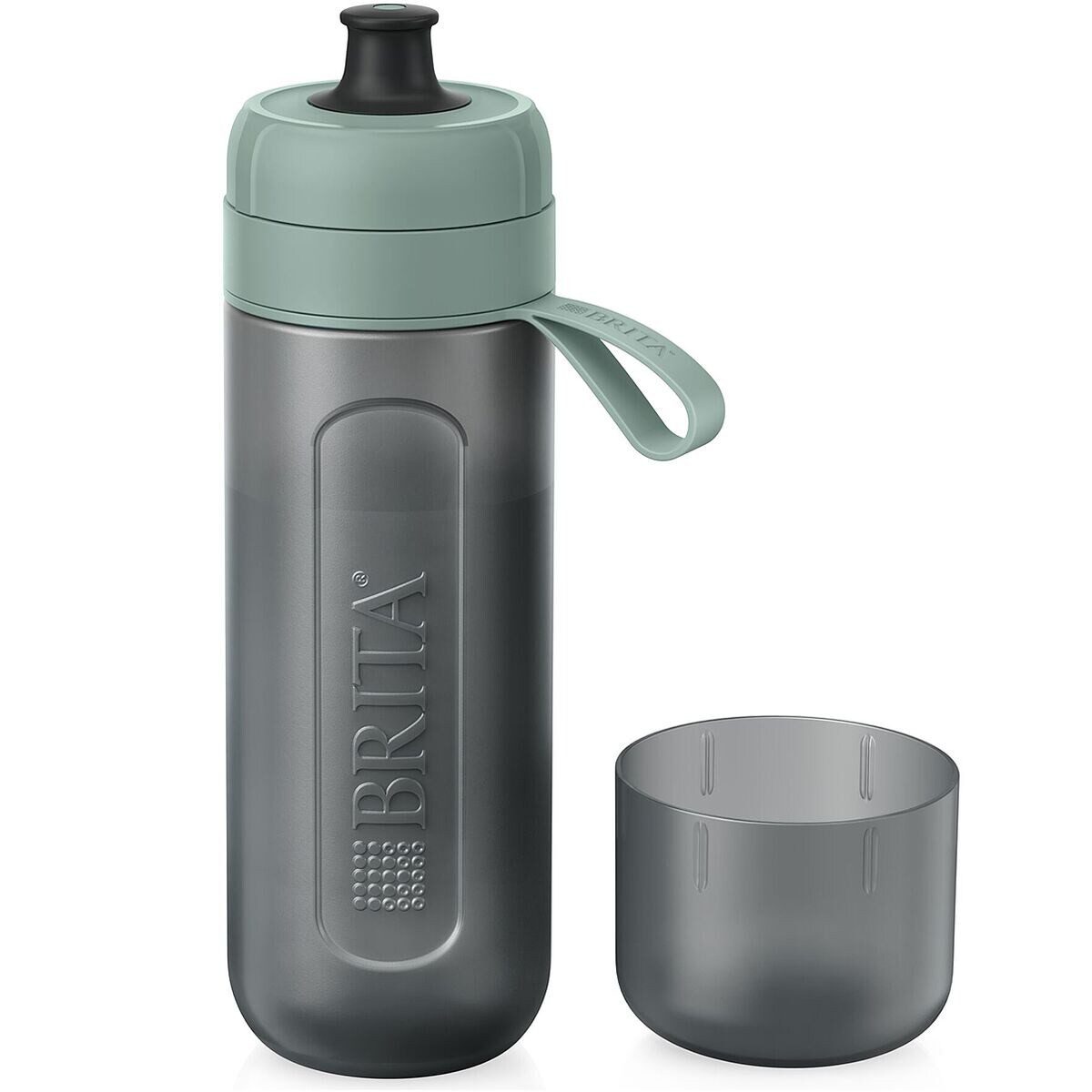 BRITA Wasserfilter Active darkgreen, Wasserfilterflasche inkl. 2x MicroDisc