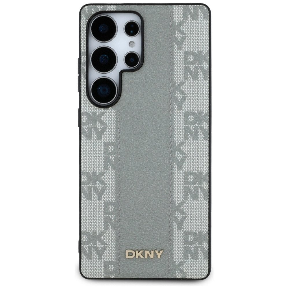 DKNY Handyhülle Schutzhülle Handyschale Magnethülle 6,9 Zoll, MagSafe, Karomuster, Kunstleder, stoßdämpfend