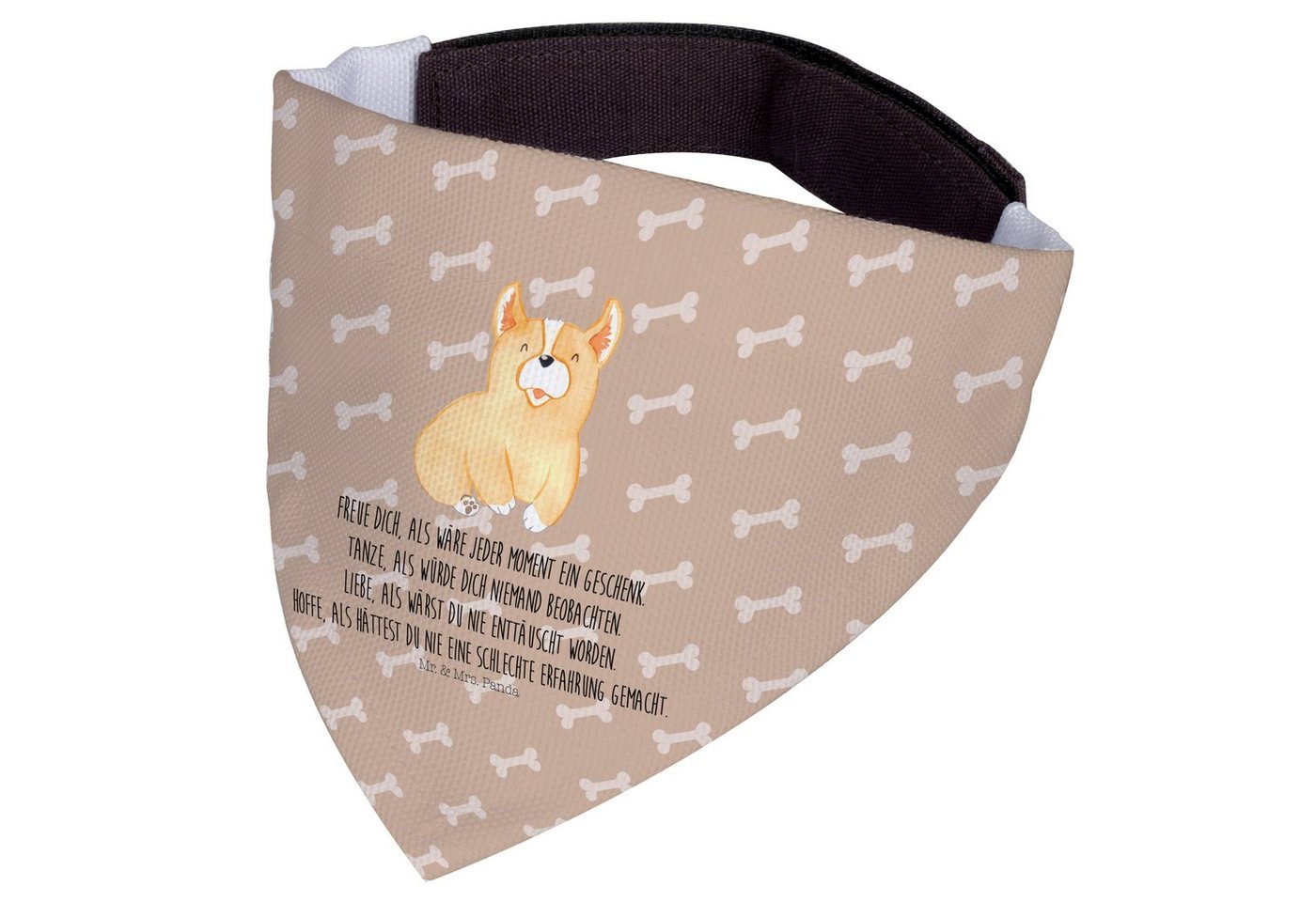 Thumbnail - Mr. & Mrs. Panda Hundefliege Corgie - Hundeglück - Geschenk, Spruch, Tuch, Halstuch, Sprüche, Haus, Polyester, Elegantes...