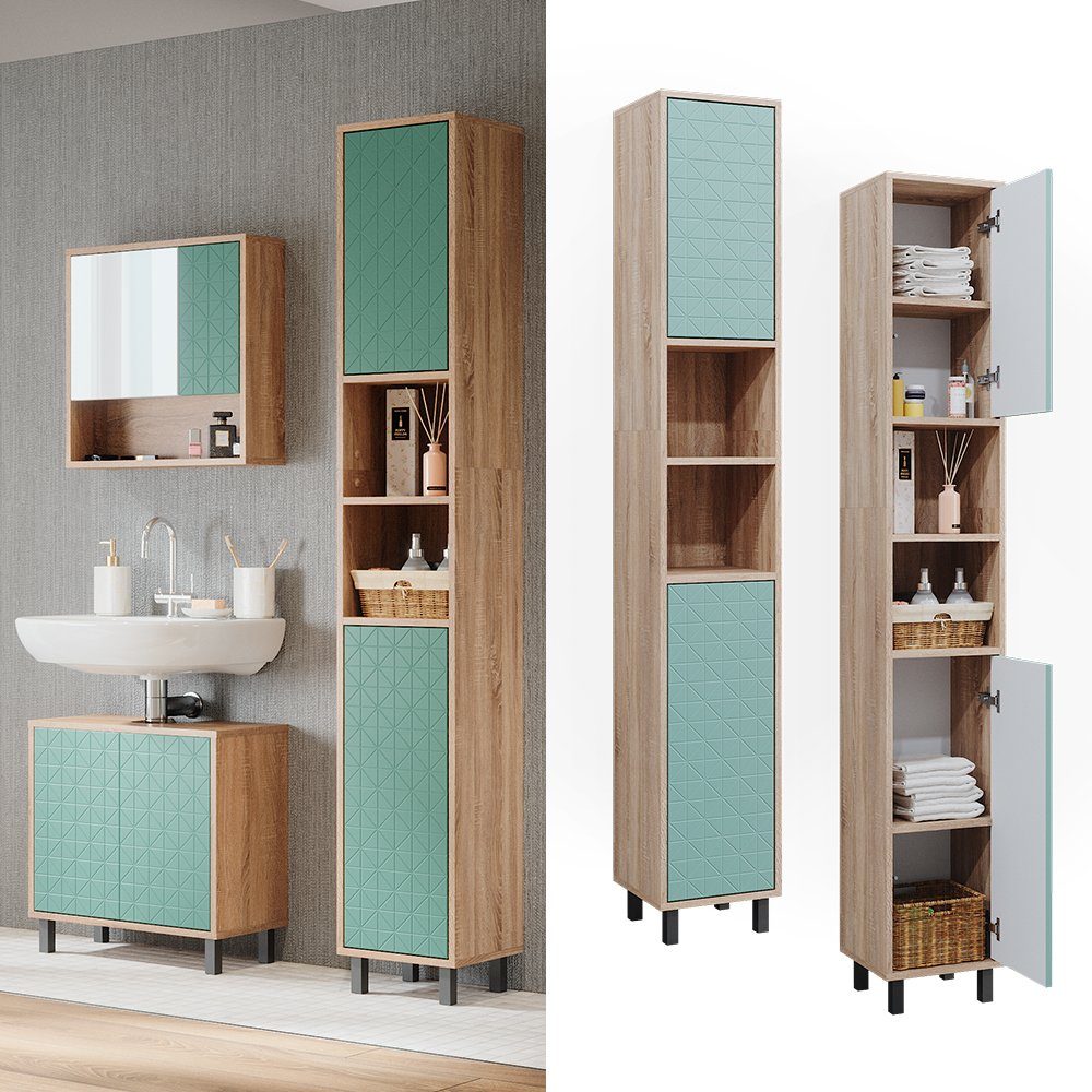 Vicco Hochschrank Agasta, Mintgrün/Sonoma, 30 x günstig online kaufen