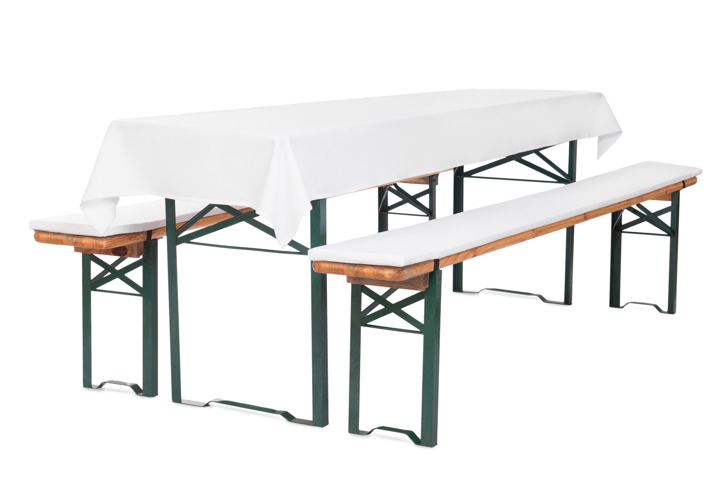 Bankauflage Bierbankauflagen-Set mit Tischdecke 100x250cm (universal) 3TLG Set